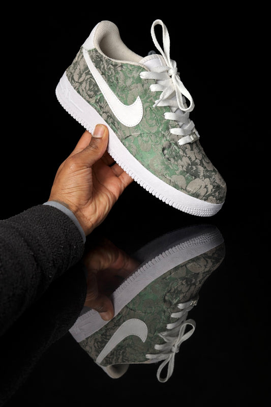 Air Force 1 personnalisées - Vert floral