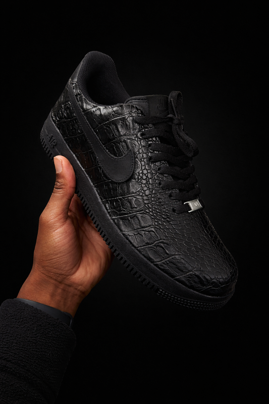 Custom Air force 1 - Noir Croco