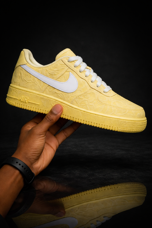 Air Force 1 personnalisées – Rose Jaune