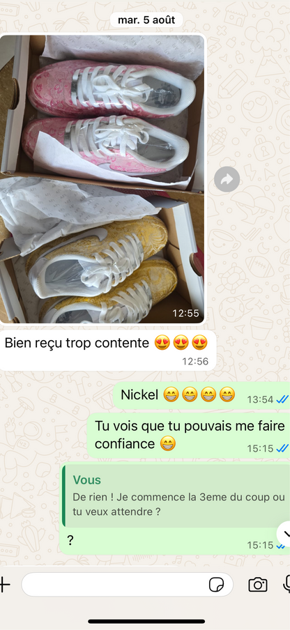 Air Force 1 personnalisée - Édition Royal Gold