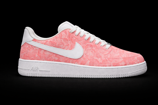 Air force 1 personnalisée - Rose noir et rouge