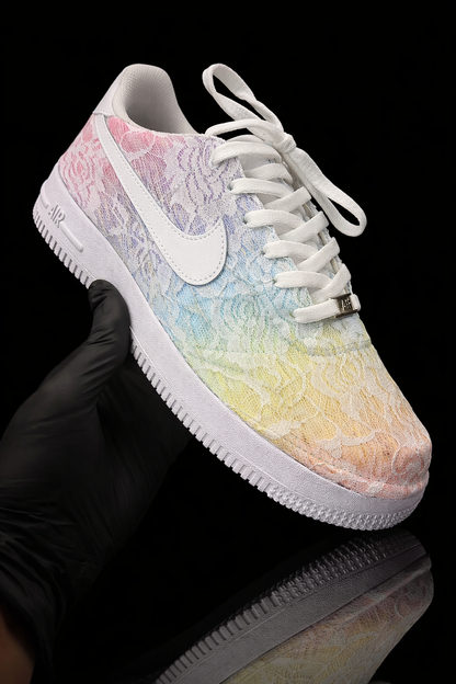 Air Force 1 personnalisée – Brocart Bleu Royal