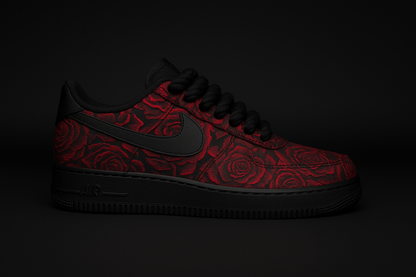 Air force 1 personnalisée - Rose noir et rouge
