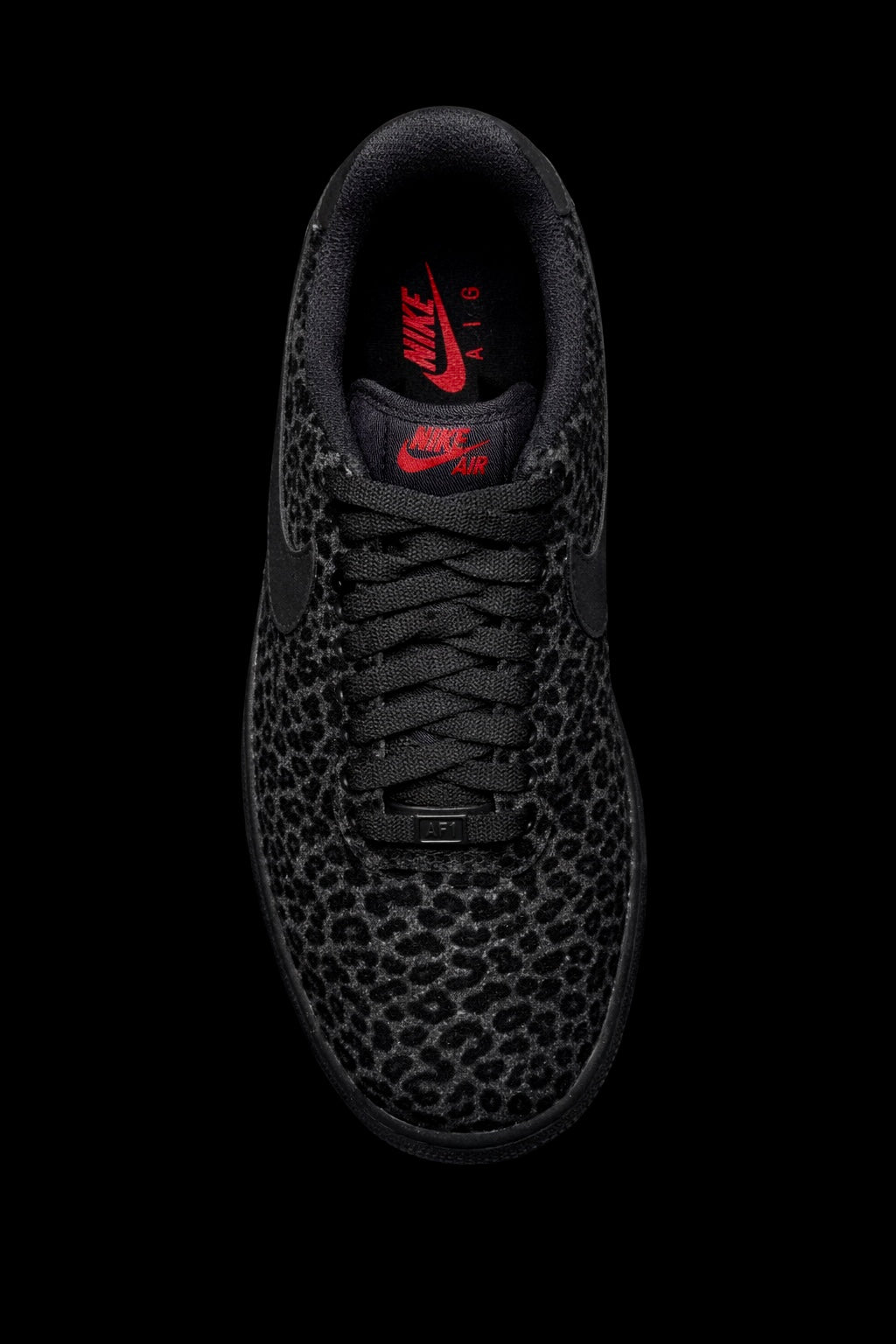 Custom Air Force 1 - Mini Léopard Noir et gris