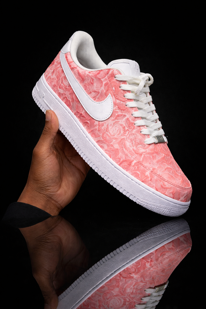 Air force 1 personnalisée - Rose noir et rouge