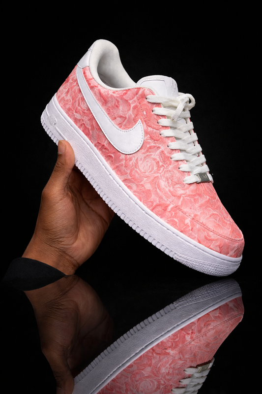 Air force 1 personnalisée - Rose noir et rouge