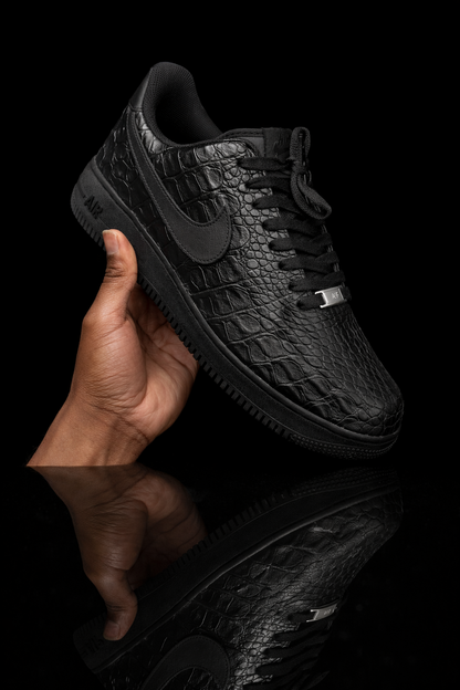 Air force 1 personnalisée - Noir Croco