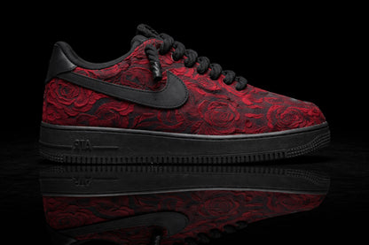 Air force 1 personnalisée - Rose noir et rouge