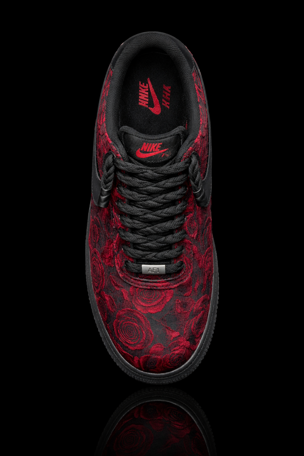 Air force 1 personnalisée - Rose noir et rouge