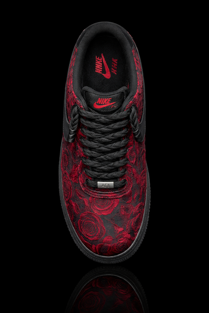 Air force 1 personnalisée - Rose noir et rouge