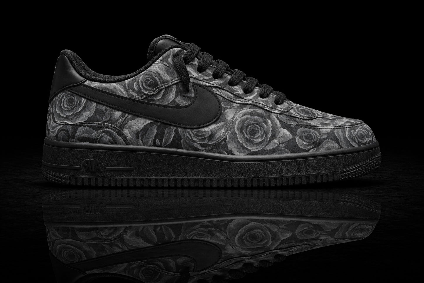 Custom Air force 1 - Rose noire et blanche