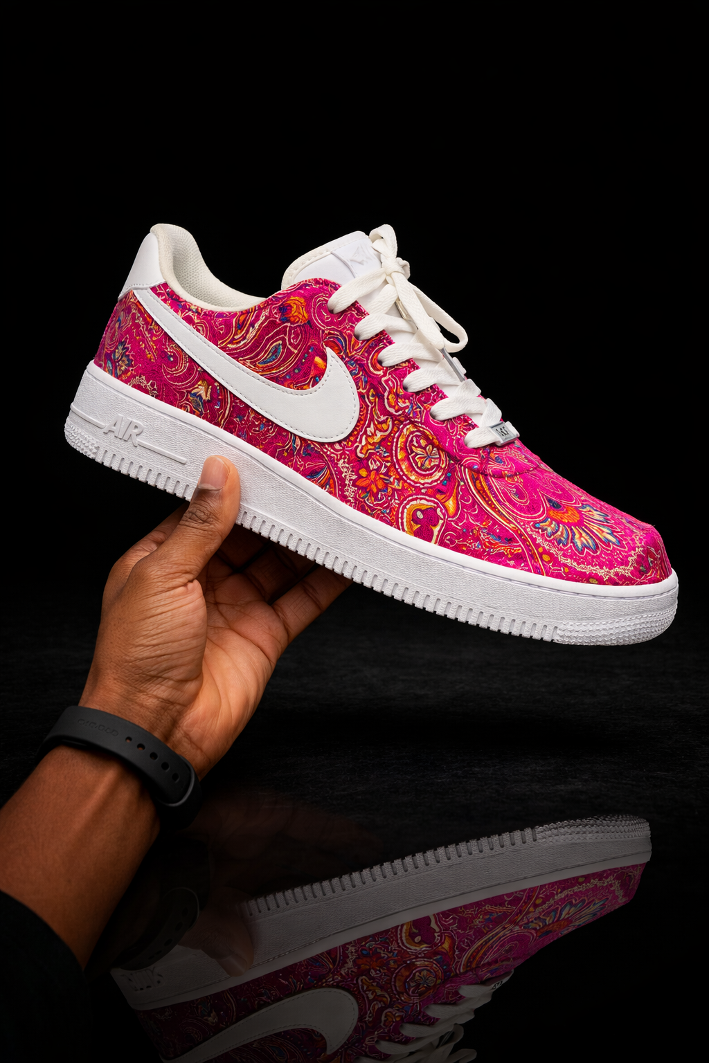 Air Force 1 personnalisées - Brocart Rose