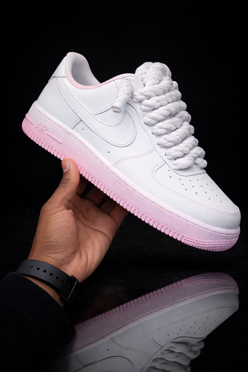 Air Force 1 personnalisées - Rose délavé