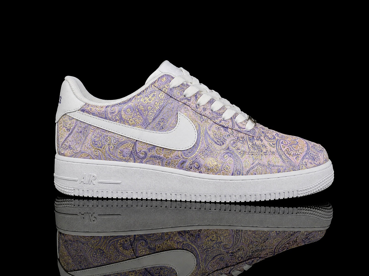 Custom Air Force 1 - Brocart Lila