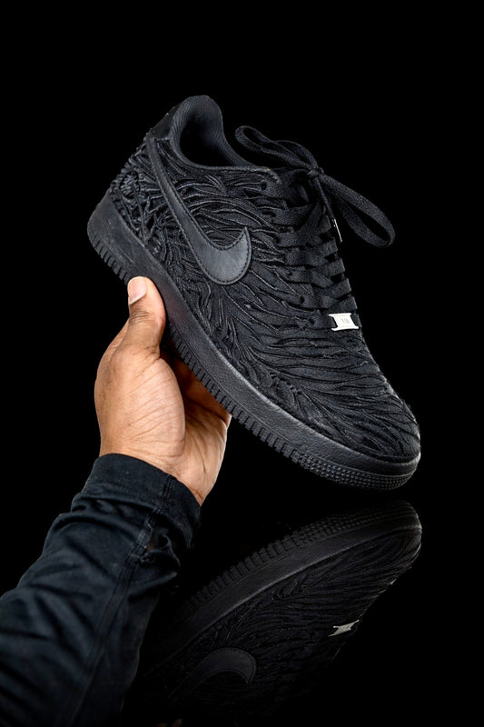 Custom Air force 1 - Noir Abstrait