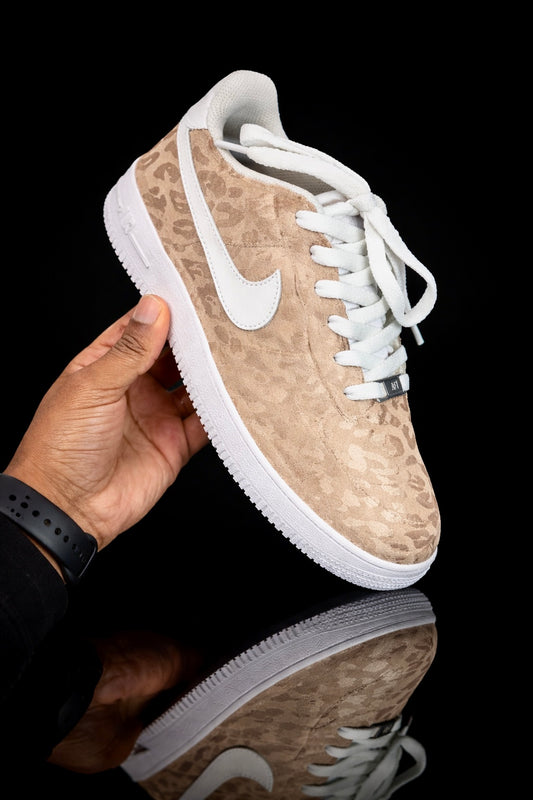 Custom Air Force 1 - Léopard Beige