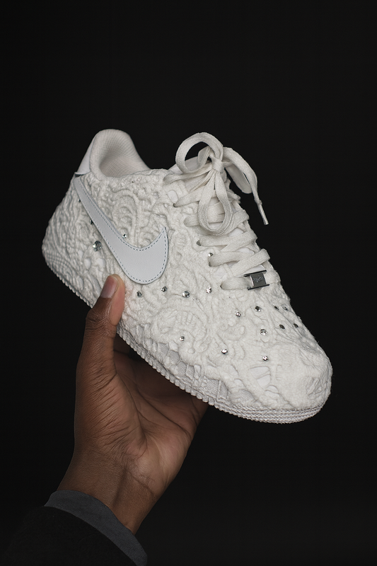 Custom Air Force 1 - Dentelle et Strass Premium