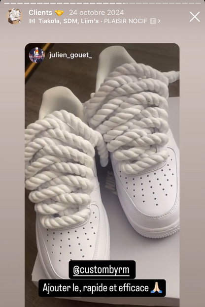 Air Force 1 personnalisée - Édition entièrement blanche