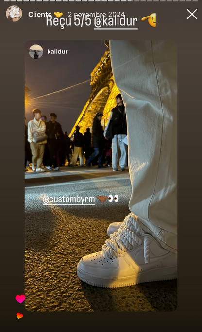 Air Force 1 personnalisée - Édition entièrement blanche