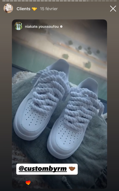 Air Force 1 personnalisée - Édition entièrement blanche