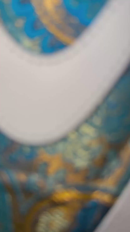 Air Force 1 personnalisée – Brocart Bleu Royal