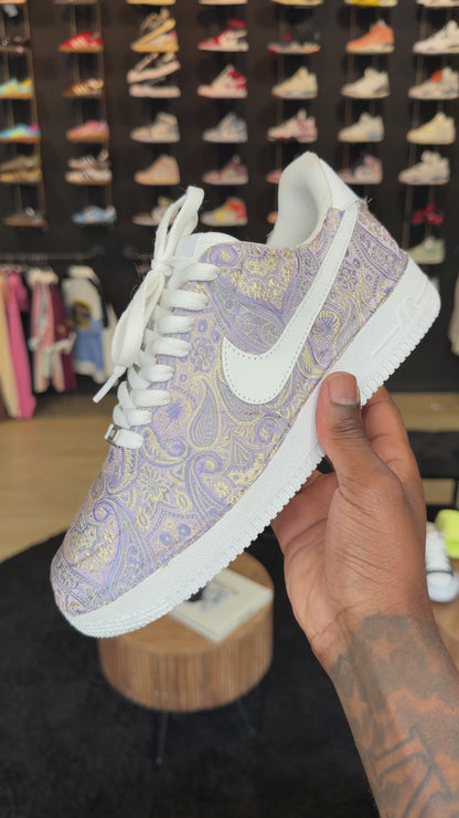 Custom Air Force 1 - Brocart Lila