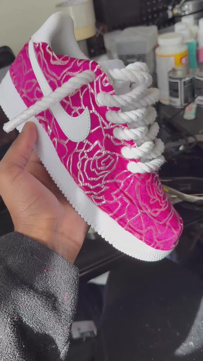 Air Force 1 personnalisée - Rose Élégance